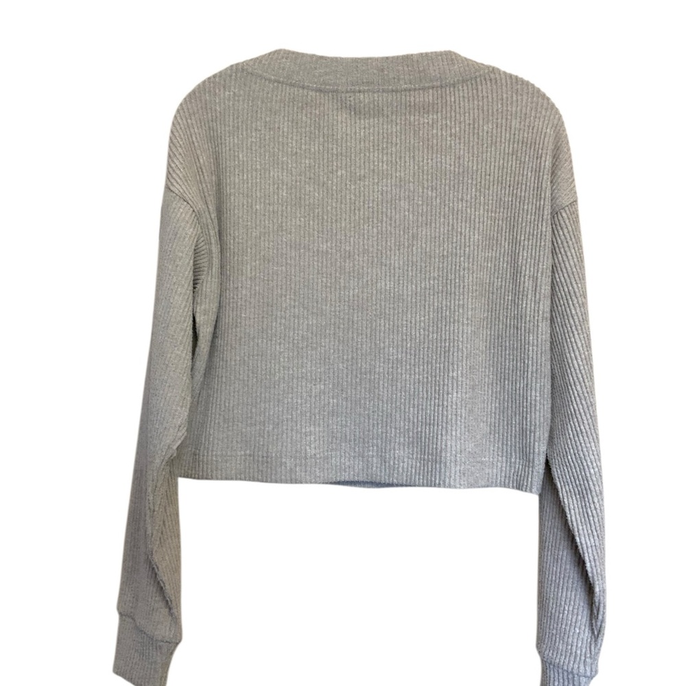 ALO YOGA Muse Ribbed V-neck Pullover Long Sleeve Athleisure Top - Picture 6 of 9